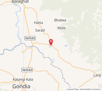 Map of Kirnapur, Madhya Pradesh