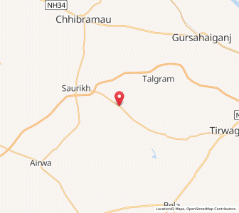 Map of Kisai, Uttar Pradesh