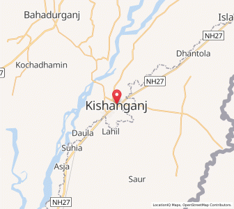 Map of Kishanganj, West Bengal