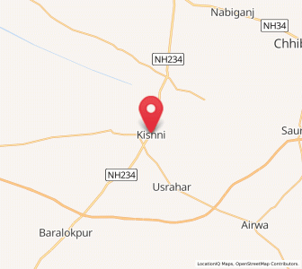 Map of Kishni, Uttar Pradesh