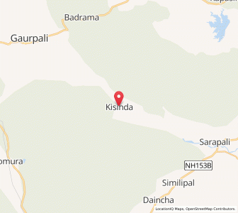Map of Kisinda, Odisha