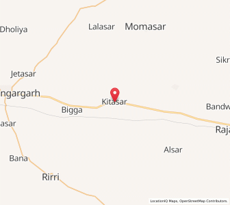Map of Kitasar, Rajasthan