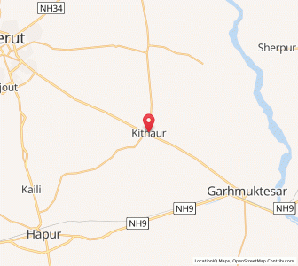 Map of Kithor, Uttar Pradesh