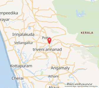 Map of Kizhake Chalakudi, Kerala