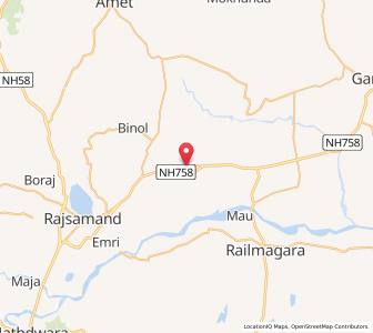 Map of Koaria, Rajasthan