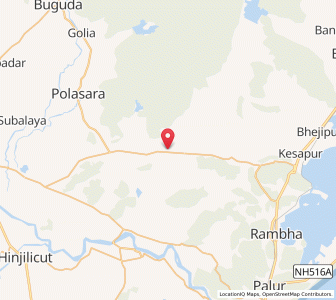 Map of Kodala, Odisha