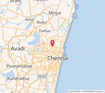 Map of Kodangiyur, Tamil Nadu