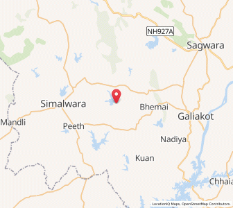 Map of Kodariya, Rajasthan