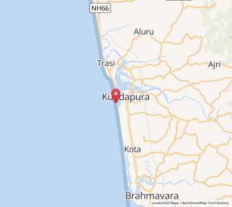 Map of Kodi, Karnataka