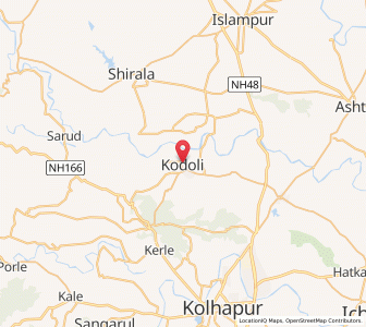 Map of Kodoli, Maharashtra