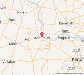 Map of Kodumudi, Tamil Nadu