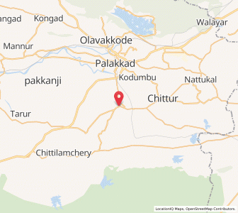 Map of Koduvayur, Kerala