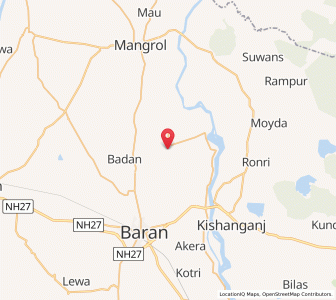 Map of Koela, Rajasthan