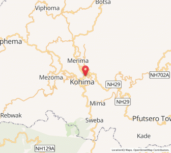 Map of Kohima, Nagaland