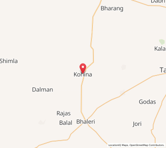 Map of Kohina, Rajasthan