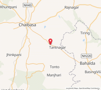 Map of Kokcho, Jharkhand