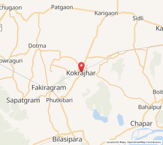 Map of Kokrajhar, Assam