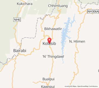 Map of Kolasib, Mizoram