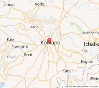 Map of Kolhapur, Maharashtra