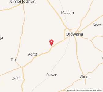 Map of Kolia, Rajasthan