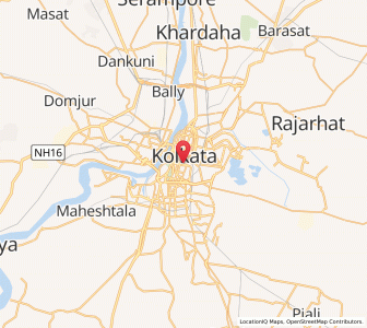 Map of Kolkata, West Bengal