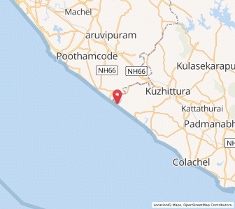 Map of Kollancode, Tamil Nadu