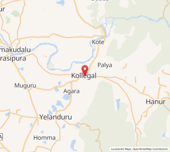 Map of Kollegal, Karnataka