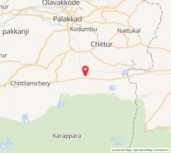 Map of Kollengode, Kerala