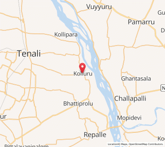 Map of Kolluru, Andhra Pradesh