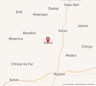 Map of Kolu, Rajasthan