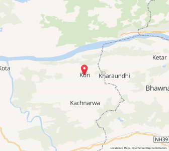 Map of Kon, Uttar Pradesh