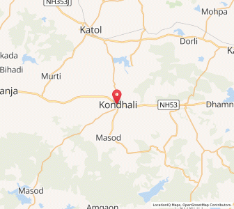 Map of Kondhali, Maharashtra