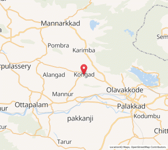 Map of Kongad, Kerala