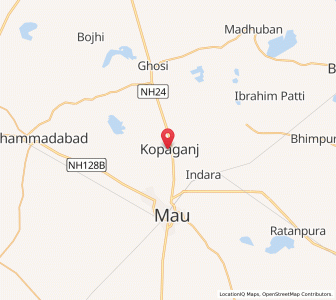 Map of Kopaganj, Uttar Pradesh