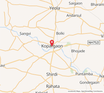 Map of Kopargaon, Maharashtra