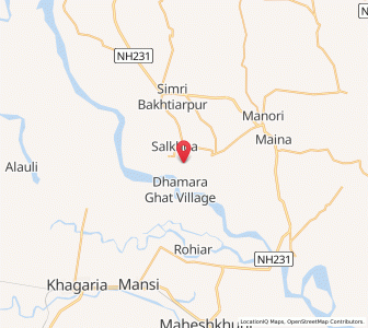 Map of Koparia, Bihar