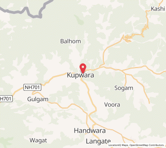 Map of Kopawor, Jammu and Kashmir