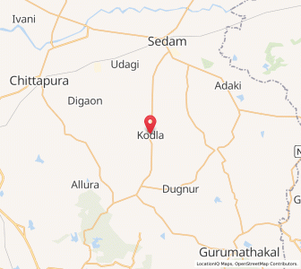 Map of Korla, Karnataka