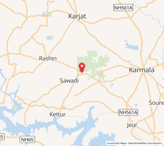 Map of Korti, Maharashtra