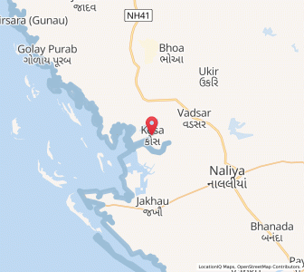 Map of Kosa, Gujarat