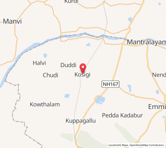 Map of Kosigi, Andhra Pradesh