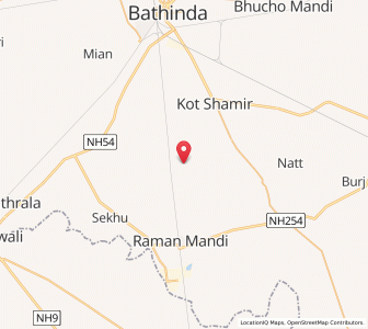 Map of Kot Bakhtu, Punjab