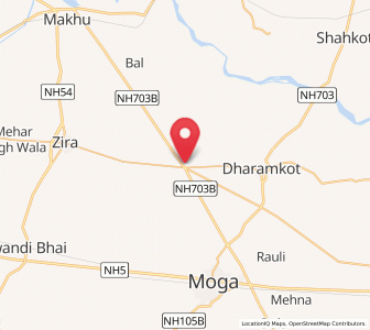 Map of Kot Isa Khan, Punjab