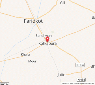 Map of Kot Kapura, Punjab
