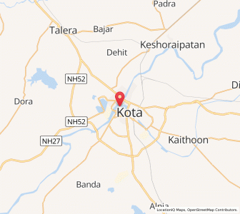 Map of Kota, Rajasthan