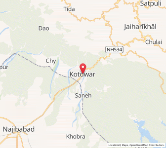 Map of Kotdwara, Uttarakhand