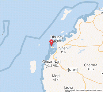Map of Koteshvar, Gujarat