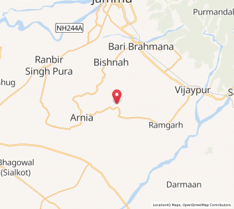 Map of Kothe Bamnal, Kashmir
