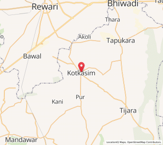 Map of Kotkasim, Rajasthan
