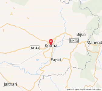 Map of Kotma, Madhya Pradesh
